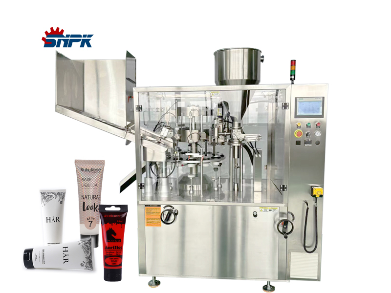 fully automatic toothpast cosmetic cream flexible tube filling machine